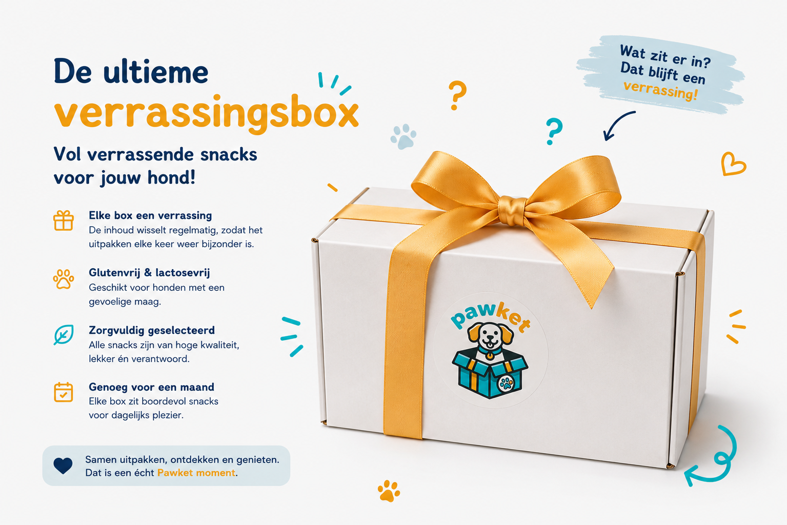 Verrassings box met verassende honden snacks